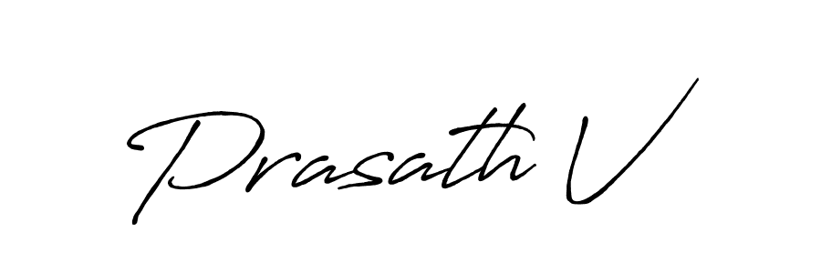 Create a beautiful signature design for name Prasath V. With this signature (Antro_Vectra_Bolder) fonts, you can make a handwritten signature for free. Prasath V signature style 7 images and pictures png