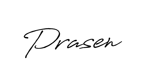 Prasen stylish signature style. Best Handwritten Sign (Antro_Vectra_Bolder) for my name. Handwritten Signature Collection Ideas for my name Prasen. Prasen signature style 7 images and pictures png