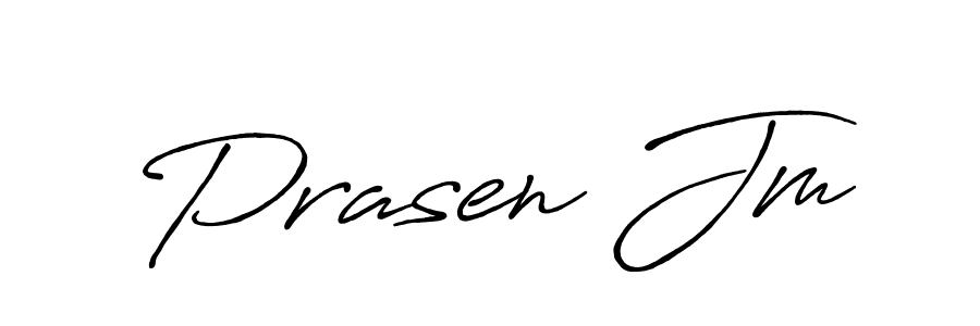 The best way (Antro_Vectra_Bolder) to make a short signature is to pick only two or three words in your name. The name Prasen Jm include a total of six letters. For converting this name. Prasen Jm signature style 7 images and pictures png