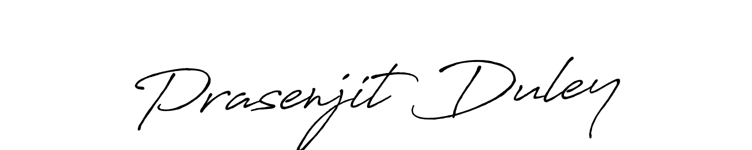 Make a beautiful signature design for name Prasenjit Duley. With this signature (Antro_Vectra_Bolder) style, you can create a handwritten signature for free. Prasenjit Duley signature style 7 images and pictures png