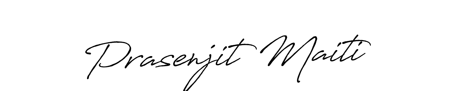 Make a beautiful signature design for name Prasenjit Maiti. With this signature (Antro_Vectra_Bolder) style, you can create a handwritten signature for free. Prasenjit Maiti signature style 7 images and pictures png