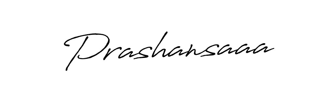 How to make Prashansaaa name signature. Use Antro_Vectra_Bolder style for creating short signs online. This is the latest handwritten sign. Prashansaaa signature style 7 images and pictures png