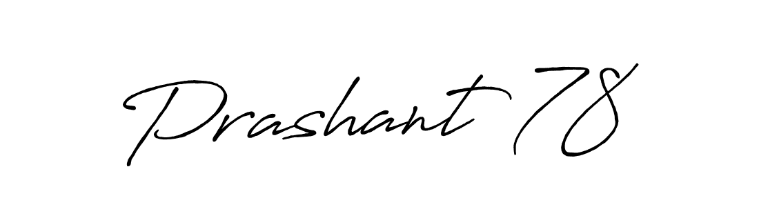 Also You can easily find your signature by using the search form. We will create Prashant 78 name handwritten signature images for you free of cost using Antro_Vectra_Bolder sign style. Prashant 78 signature style 7 images and pictures png