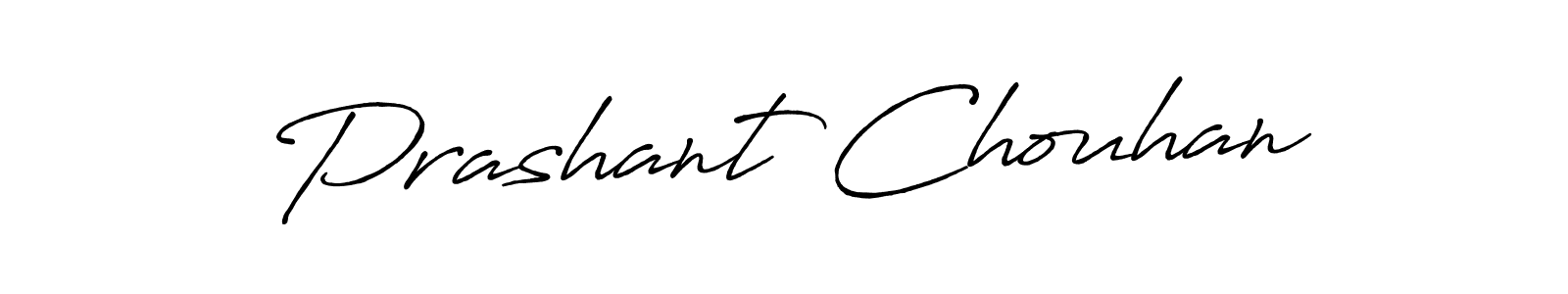 Make a beautiful signature design for name Prashant Chouhan. With this signature (Antro_Vectra_Bolder) style, you can create a handwritten signature for free. Prashant Chouhan signature style 7 images and pictures png