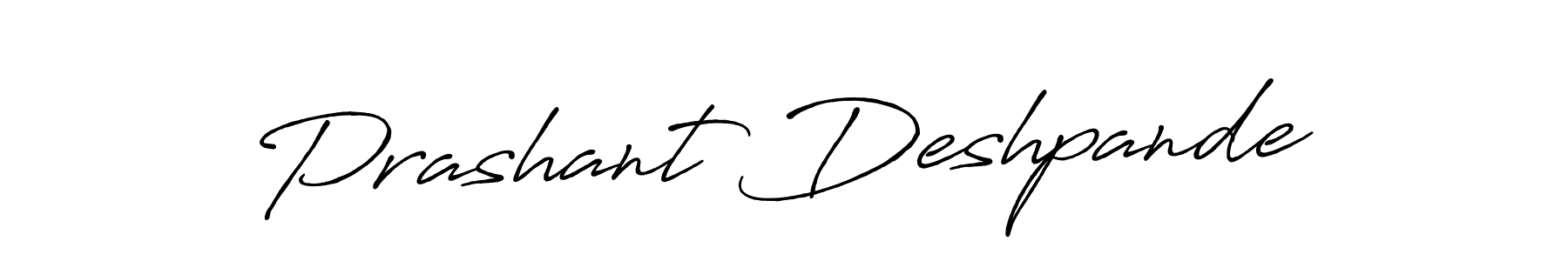 How to make Prashant Deshpande name signature. Use Antro_Vectra_Bolder style for creating short signs online. This is the latest handwritten sign. Prashant Deshpande signature style 7 images and pictures png