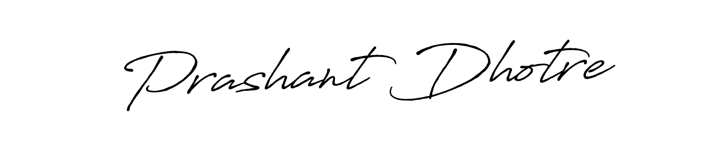 Create a beautiful signature design for name Prashant Dhotre. With this signature (Antro_Vectra_Bolder) fonts, you can make a handwritten signature for free. Prashant Dhotre signature style 7 images and pictures png