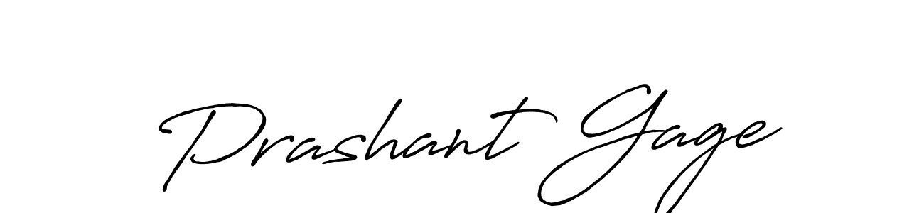 Design your own signature with our free online signature maker. With this signature software, you can create a handwritten (Antro_Vectra_Bolder) signature for name Prashant Gage. Prashant Gage signature style 7 images and pictures png