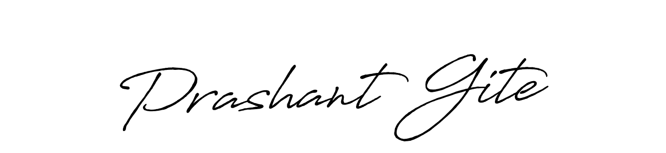 Design your own signature with our free online signature maker. With this signature software, you can create a handwritten (Antro_Vectra_Bolder) signature for name Prashant Gite. Prashant Gite signature style 7 images and pictures png