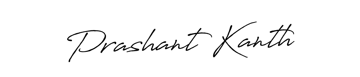 How to make Prashant Kanth name signature. Use Antro_Vectra_Bolder style for creating short signs online. This is the latest handwritten sign. Prashant Kanth signature style 7 images and pictures png