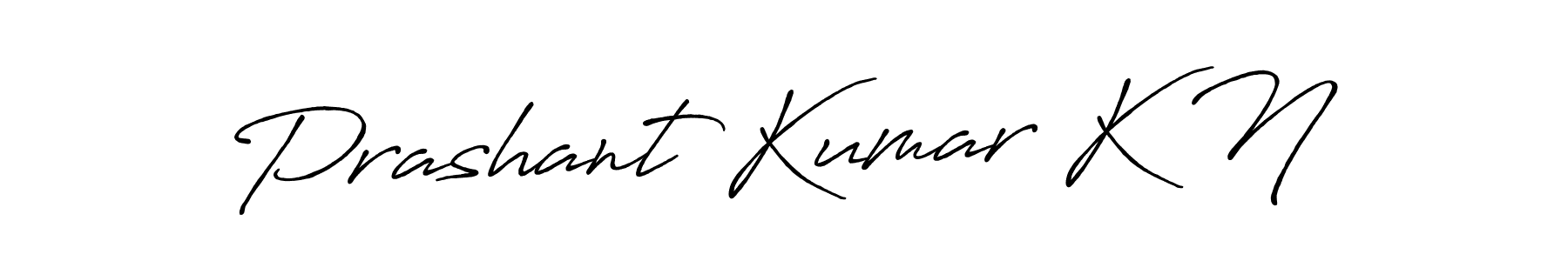 The best way (Antro_Vectra_Bolder) to make a short signature is to pick only two or three words in your name. The name Prashant Kumar K N include a total of six letters. For converting this name. Prashant Kumar K N signature style 7 images and pictures png