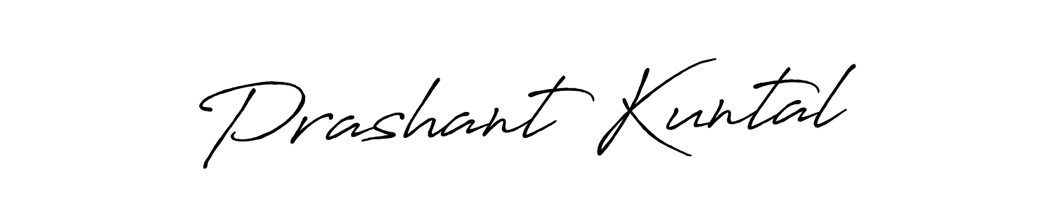 Prashant Kuntal stylish signature style. Best Handwritten Sign (Antro_Vectra_Bolder) for my name. Handwritten Signature Collection Ideas for my name Prashant Kuntal. Prashant Kuntal signature style 7 images and pictures png