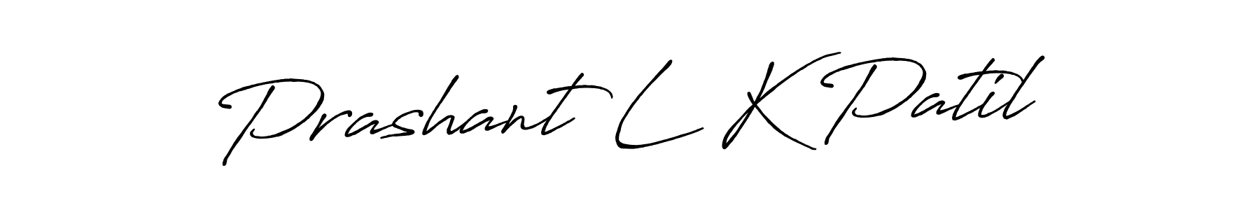 Use a signature maker to create a handwritten signature online. With this signature software, you can design (Antro_Vectra_Bolder) your own signature for name Prashant L K Patil. Prashant L K Patil signature style 7 images and pictures png