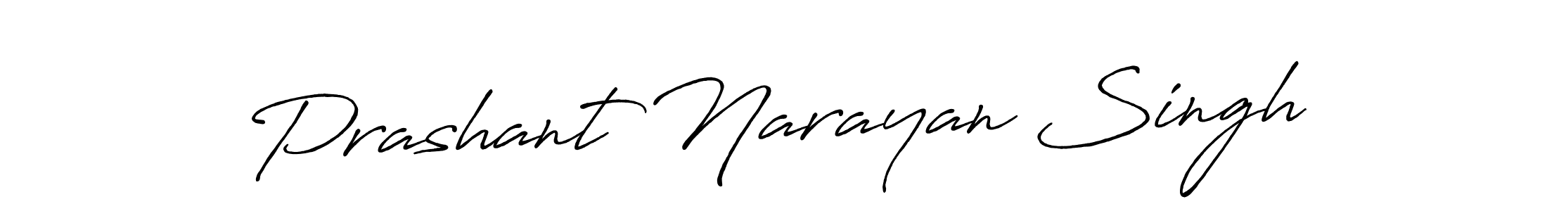 How to make Prashant Narayan Singh name signature. Use Antro_Vectra_Bolder style for creating short signs online. This is the latest handwritten sign. Prashant Narayan Singh signature style 7 images and pictures png