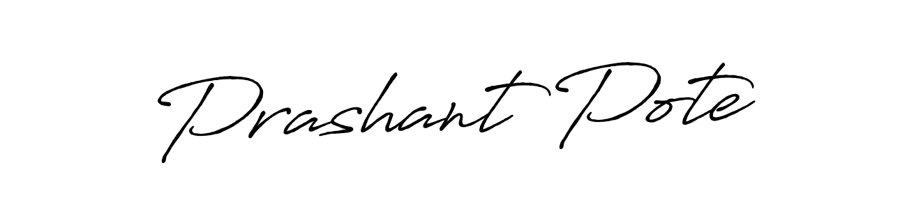 Make a beautiful signature design for name Prashant Pote. With this signature (Antro_Vectra_Bolder) style, you can create a handwritten signature for free. Prashant Pote signature style 7 images and pictures png