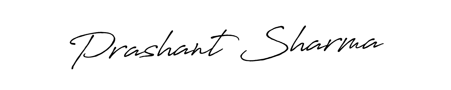 Make a beautiful signature design for name Prashant Sharma. With this signature (Antro_Vectra_Bolder) style, you can create a handwritten signature for free. Prashant Sharma signature style 7 images and pictures png