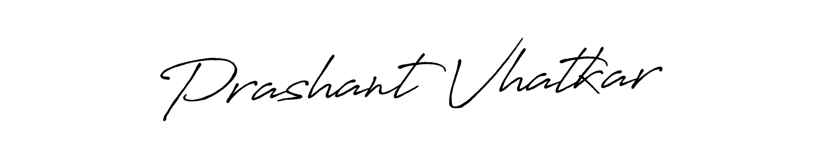 Create a beautiful signature design for name Prashant Vhatkar. With this signature (Antro_Vectra_Bolder) fonts, you can make a handwritten signature for free. Prashant Vhatkar signature style 7 images and pictures png