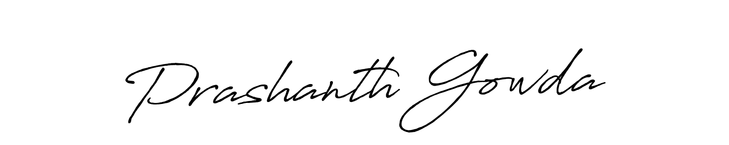 This is the best signature style for the Prashanth Gowda name. Also you like these signature font (Antro_Vectra_Bolder). Mix name signature. Prashanth Gowda signature style 7 images and pictures png