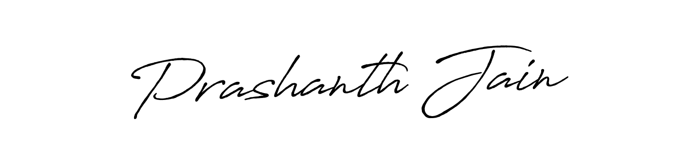 Create a beautiful signature design for name Prashanth Jain. With this signature (Antro_Vectra_Bolder) fonts, you can make a handwritten signature for free. Prashanth Jain signature style 7 images and pictures png