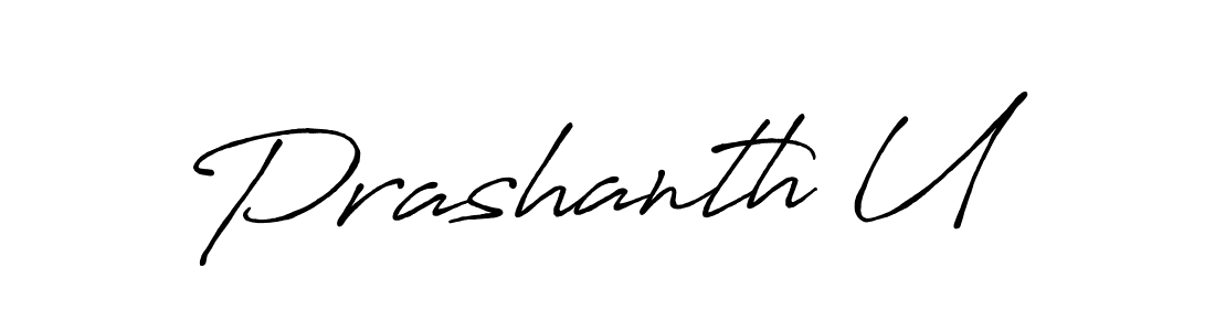 Use a signature maker to create a handwritten signature online. With this signature software, you can design (Antro_Vectra_Bolder) your own signature for name Prashanth U. Prashanth U signature style 7 images and pictures png