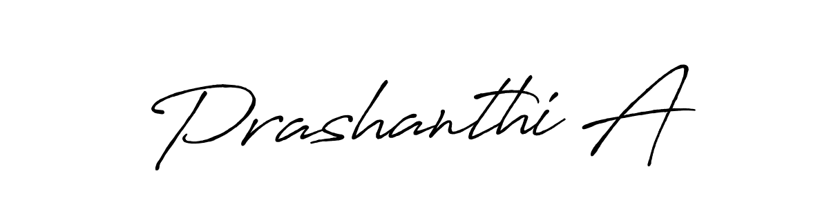 The best way (Antro_Vectra_Bolder) to make a short signature is to pick only two or three words in your name. The name Prashanthi A include a total of six letters. For converting this name. Prashanthi A signature style 7 images and pictures png