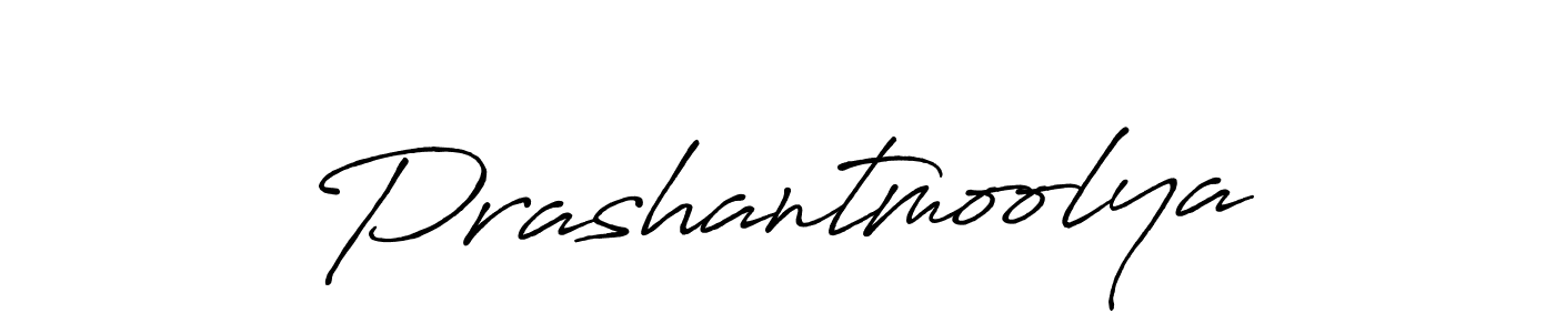 Make a beautiful signature design for name Prashantmoolya. With this signature (Antro_Vectra_Bolder) style, you can create a handwritten signature for free. Prashantmoolya signature style 7 images and pictures png