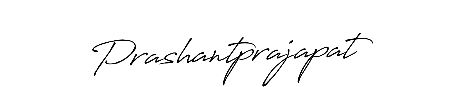 Make a beautiful signature design for name Prashantprajapat. With this signature (Antro_Vectra_Bolder) style, you can create a handwritten signature for free. Prashantprajapat signature style 7 images and pictures png