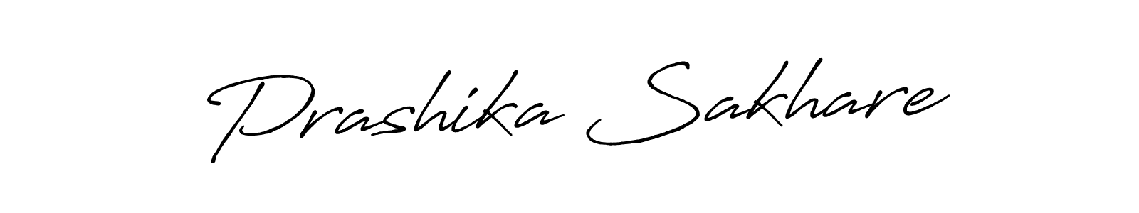 How to make Prashika Sakhare name signature. Use Antro_Vectra_Bolder style for creating short signs online. This is the latest handwritten sign. Prashika Sakhare signature style 7 images and pictures png