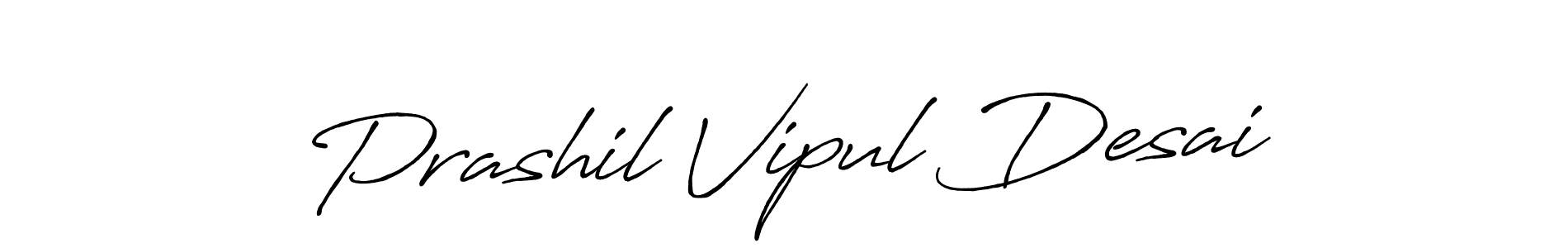 Design your own signature with our free online signature maker. With this signature software, you can create a handwritten (Antro_Vectra_Bolder) signature for name Prashil Vipul Desai. Prashil Vipul Desai signature style 7 images and pictures png