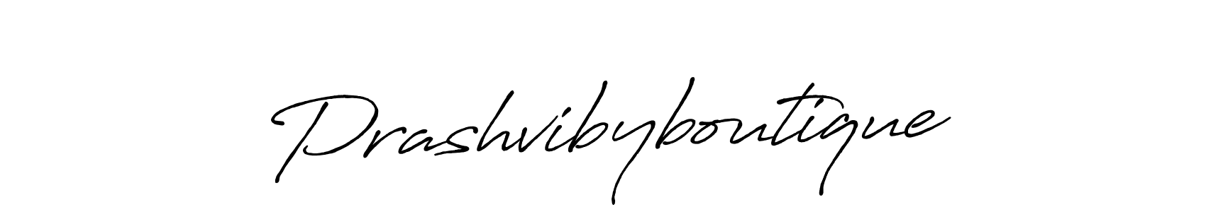 Use a signature maker to create a handwritten signature online. With this signature software, you can design (Antro_Vectra_Bolder) your own signature for name Prashvibyboutique. Prashvibyboutique signature style 7 images and pictures png