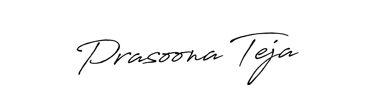 You should practise on your own different ways (Antro_Vectra_Bolder) to write your name (Prasoona Teja) in signature. don't let someone else do it for you. Prasoona Teja signature style 7 images and pictures png