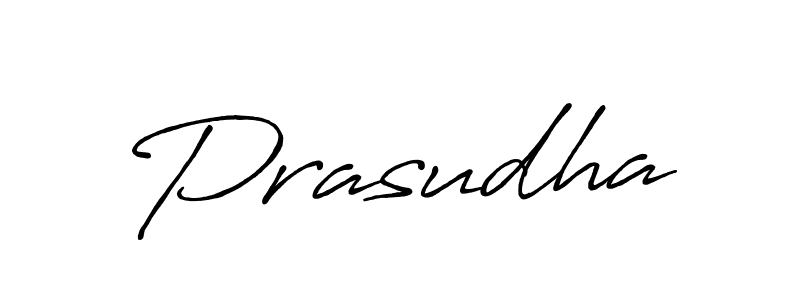 Prasudha stylish signature style. Best Handwritten Sign (Antro_Vectra_Bolder) for my name. Handwritten Signature Collection Ideas for my name Prasudha. Prasudha signature style 7 images and pictures png