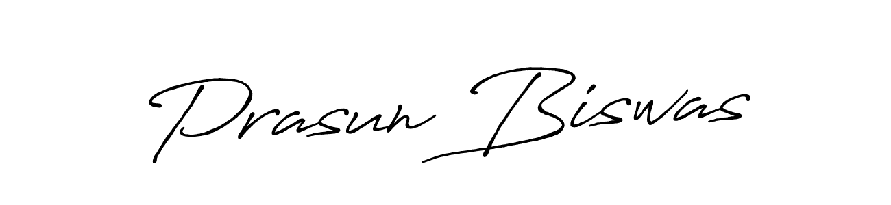 Make a beautiful signature design for name Prasun Biswas. With this signature (Antro_Vectra_Bolder) style, you can create a handwritten signature for free. Prasun Biswas signature style 7 images and pictures png