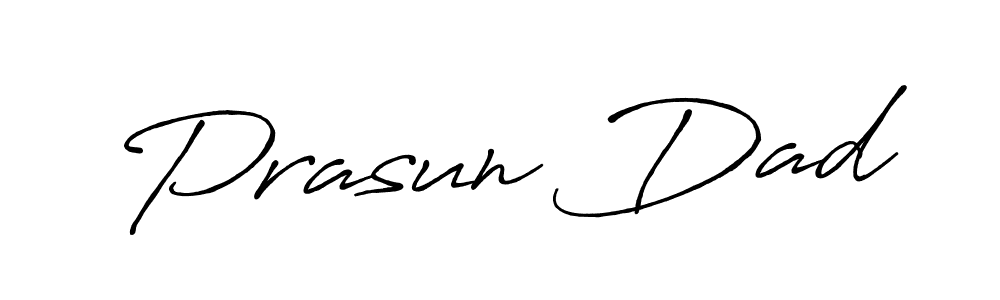 Make a beautiful signature design for name Prasun Dad. With this signature (Antro_Vectra_Bolder) style, you can create a handwritten signature for free. Prasun Dad signature style 7 images and pictures png