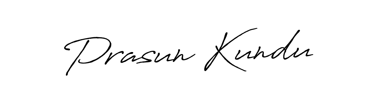 Make a beautiful signature design for name Prasun Kundu. With this signature (Antro_Vectra_Bolder) style, you can create a handwritten signature for free. Prasun Kundu signature style 7 images and pictures png