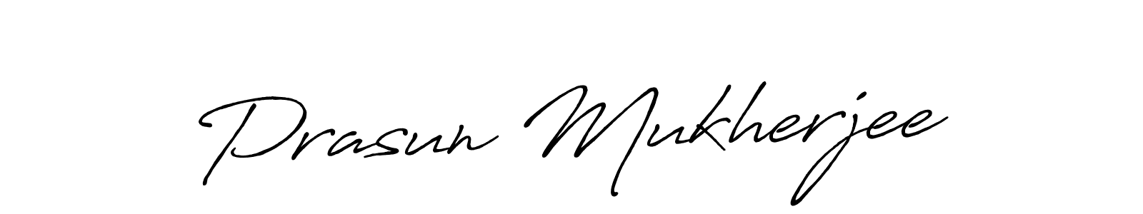 Prasun Mukherjee stylish signature style. Best Handwritten Sign (Antro_Vectra_Bolder) for my name. Handwritten Signature Collection Ideas for my name Prasun Mukherjee. Prasun Mukherjee signature style 7 images and pictures png