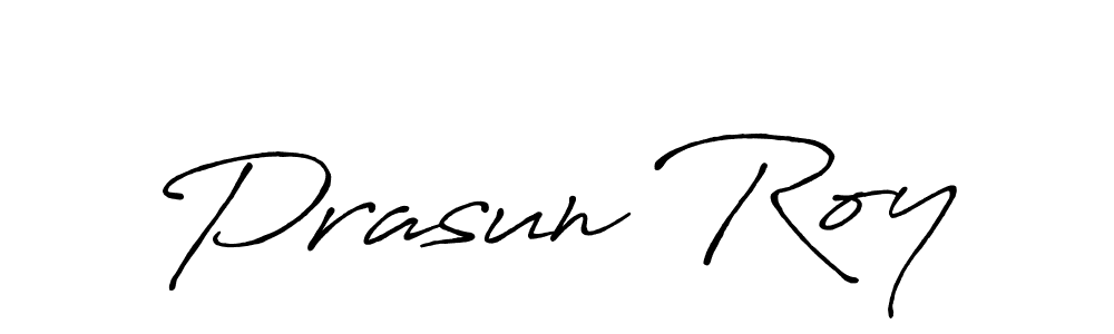 Use a signature maker to create a handwritten signature online. With this signature software, you can design (Antro_Vectra_Bolder) your own signature for name Prasun Roy. Prasun Roy signature style 7 images and pictures png