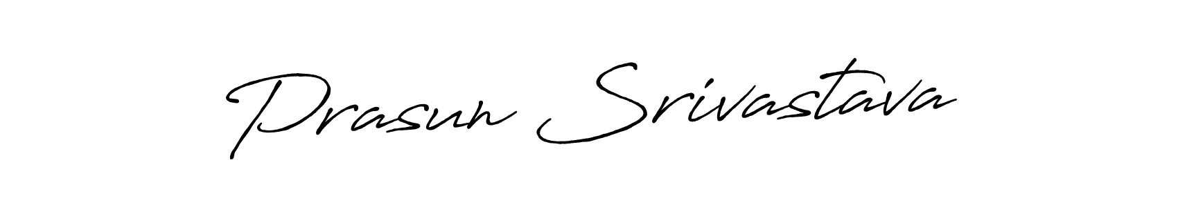 How to make Prasun Srivastava name signature. Use Antro_Vectra_Bolder style for creating short signs online. This is the latest handwritten sign. Prasun Srivastava signature style 7 images and pictures png