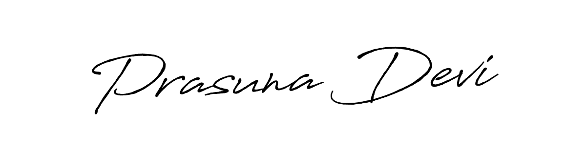 Prasuna Devi stylish signature style. Best Handwritten Sign (Antro_Vectra_Bolder) for my name. Handwritten Signature Collection Ideas for my name Prasuna Devi. Prasuna Devi signature style 7 images and pictures png