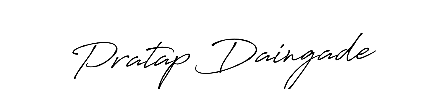 Also we have Pratap Daingade name is the best signature style. Create professional handwritten signature collection using Antro_Vectra_Bolder autograph style. Pratap Daingade signature style 7 images and pictures png