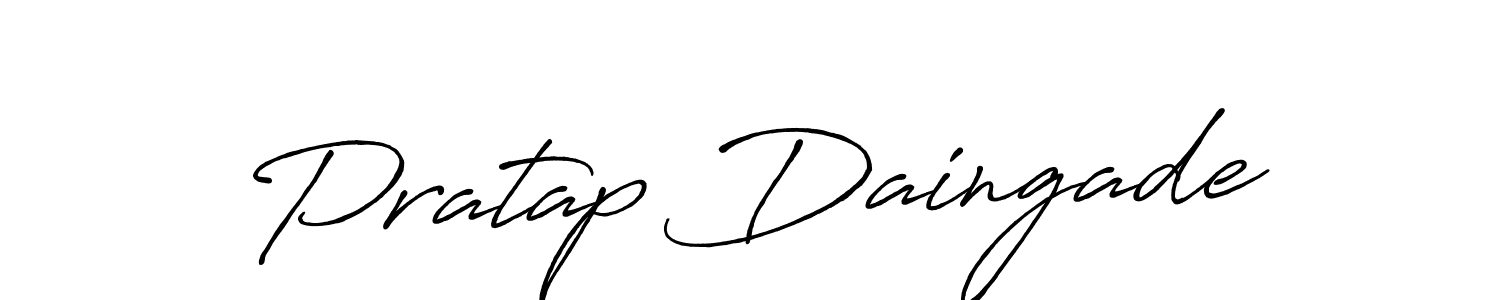 Also we have Pratap Daingade name is the best signature style. Create professional handwritten signature collection using Antro_Vectra_Bolder autograph style. Pratap Daingade signature style 7 images and pictures png