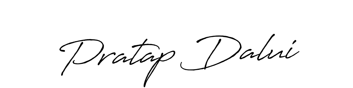 How to make Pratap Dalui name signature. Use Antro_Vectra_Bolder style for creating short signs online. This is the latest handwritten sign. Pratap Dalui signature style 7 images and pictures png