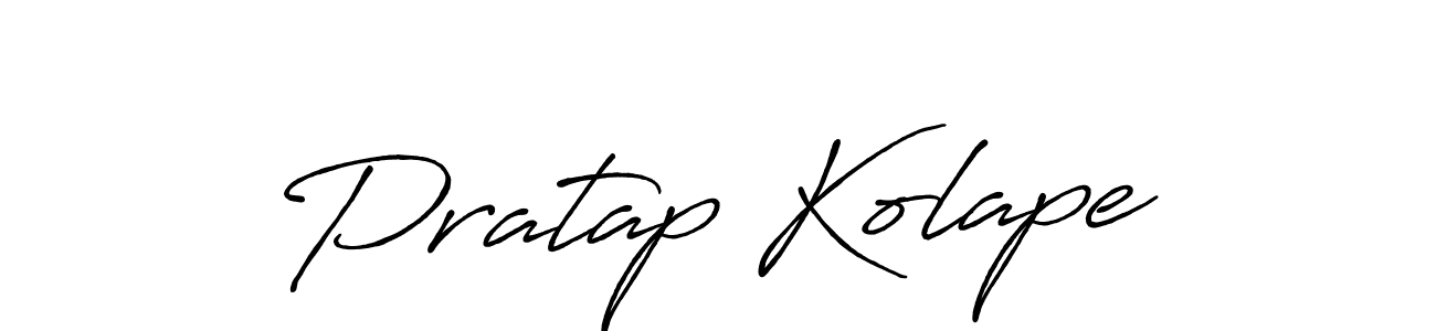 Use a signature maker to create a handwritten signature online. With this signature software, you can design (Antro_Vectra_Bolder) your own signature for name Pratap Kolape. Pratap Kolape signature style 7 images and pictures png