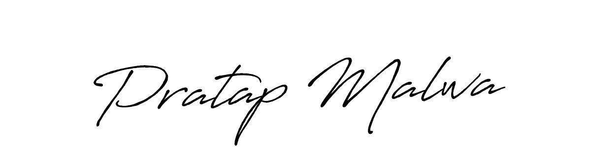 Make a beautiful signature design for name Pratap Malwa. With this signature (Antro_Vectra_Bolder) style, you can create a handwritten signature for free. Pratap Malwa signature style 7 images and pictures png