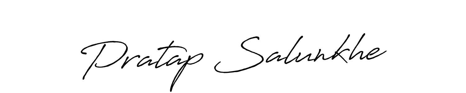 How to make Pratap Salunkhe name signature. Use Antro_Vectra_Bolder style for creating short signs online. This is the latest handwritten sign. Pratap Salunkhe signature style 7 images and pictures png