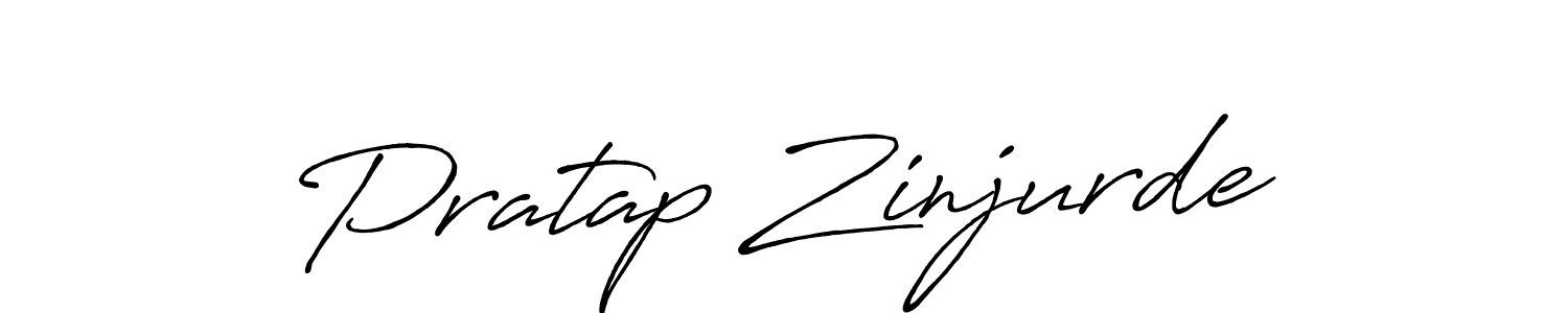 Make a beautiful signature design for name Pratap Zinjurde. With this signature (Antro_Vectra_Bolder) style, you can create a handwritten signature for free. Pratap Zinjurde signature style 7 images and pictures png