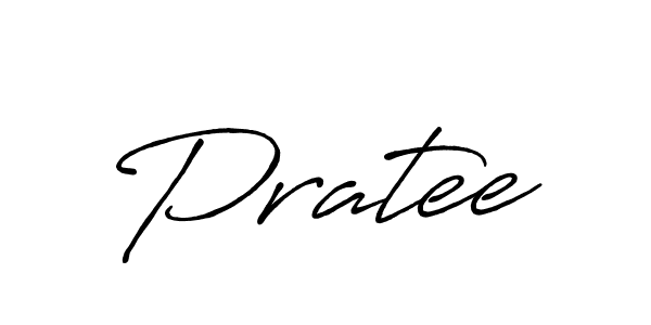 Design your own signature with our free online signature maker. With this signature software, you can create a handwritten (Antro_Vectra_Bolder) signature for name Pratee. Pratee signature style 7 images and pictures png