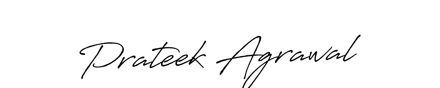 Make a beautiful signature design for name Prateek Agrawal. With this signature (Antro_Vectra_Bolder) style, you can create a handwritten signature for free. Prateek Agrawal signature style 7 images and pictures png