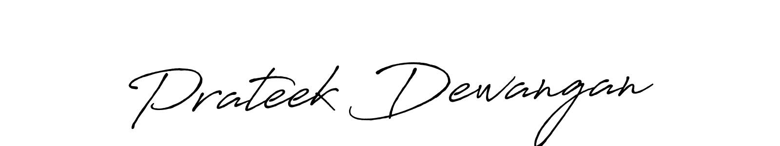 How to make Prateek Dewangan name signature. Use Antro_Vectra_Bolder style for creating short signs online. This is the latest handwritten sign. Prateek Dewangan signature style 7 images and pictures png