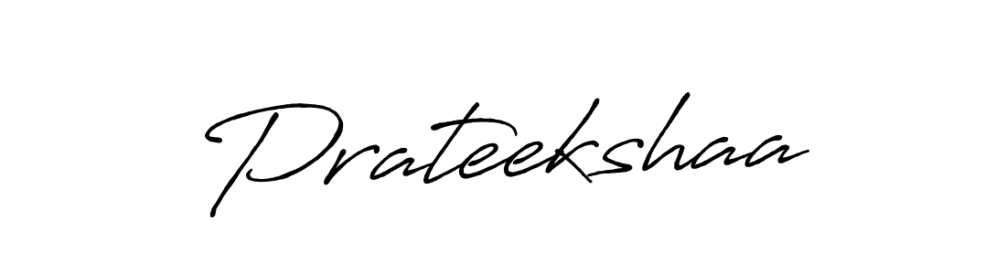 Use a signature maker to create a handwritten signature online. With this signature software, you can design (Antro_Vectra_Bolder) your own signature for name Prateekshaa. Prateekshaa signature style 7 images and pictures png