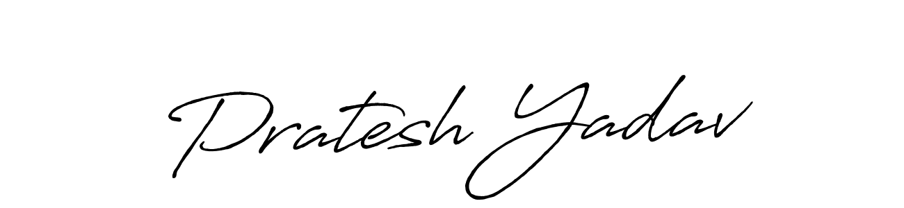 Create a beautiful signature design for name Pratesh Yadav. With this signature (Antro_Vectra_Bolder) fonts, you can make a handwritten signature for free. Pratesh Yadav signature style 7 images and pictures png